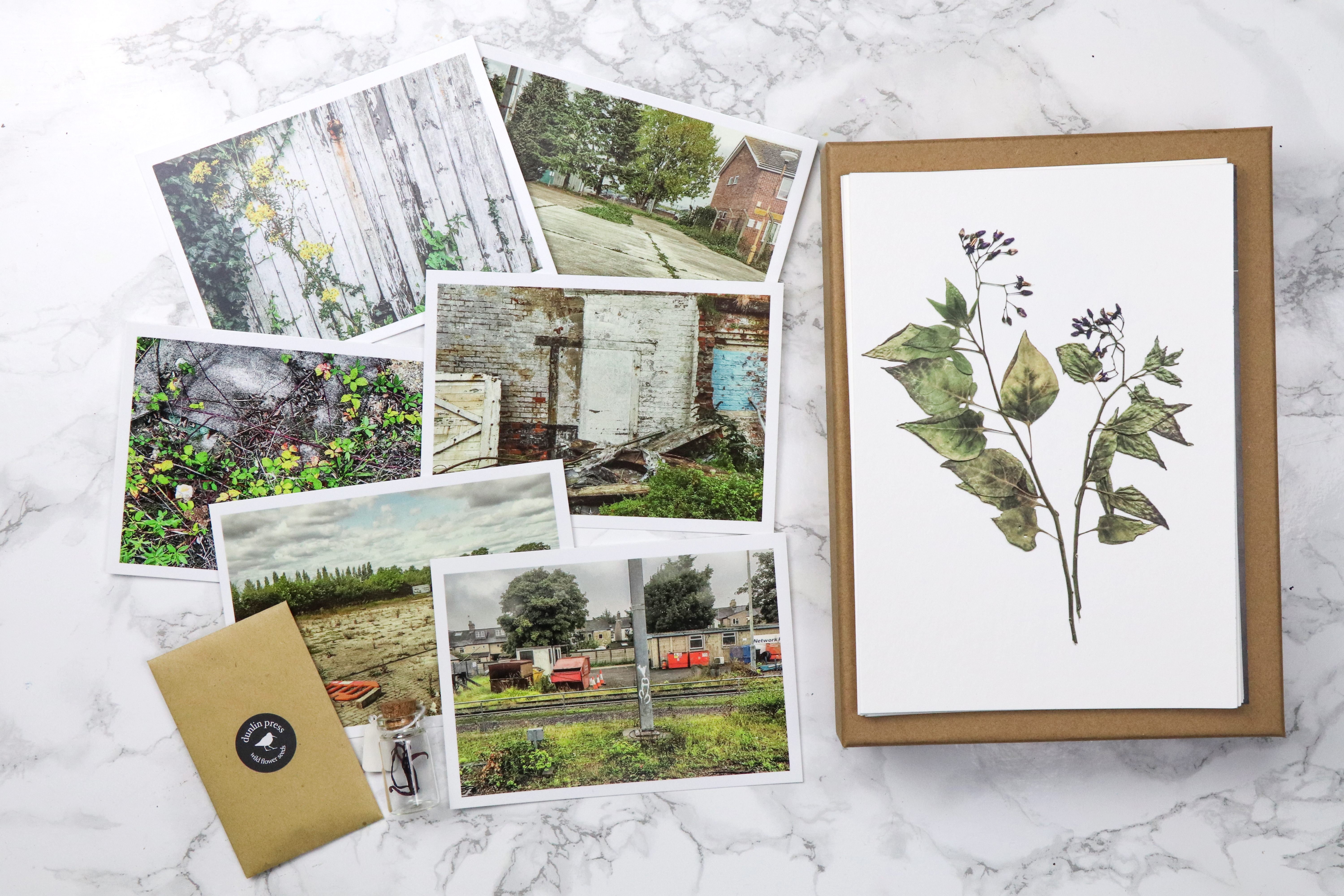 The Orphaned Spaces: Postcards, fine art prints, seeds and reliquary